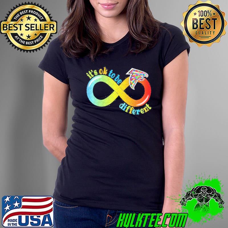 Atlanta Falcons Autism Awareness Infinity It’s ok to be Different shirt Atlanta Falcons Autism Awareness Infinity It’s ok to be Different shirt