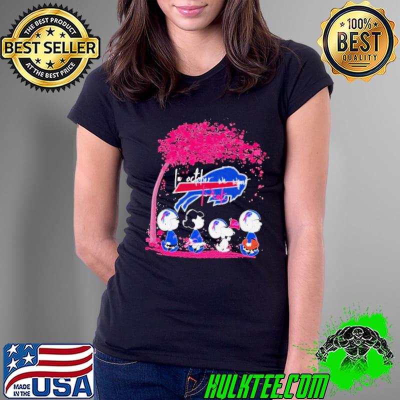 Buffalo Bills Peanut Characters in october we wear pink 2023 Shirt
