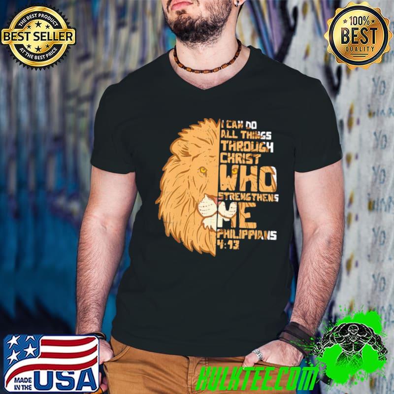 Can do all thing through christ who strengthens lion s Guys V Neck Can do all thing through christ who strengthens lion s Guys V Neck