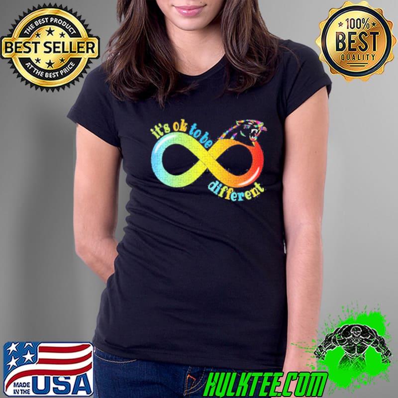 Carolina Panthers Autism Awareness Infinity It’s ok to be Different shirt