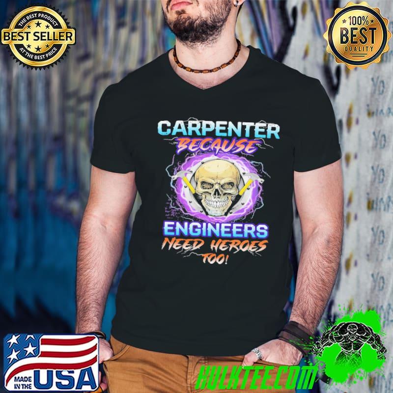 Carpenter because engineers need heroess too skull s Guys V Neck Carpenter because engineers need heroess too skull s Guys V Neck