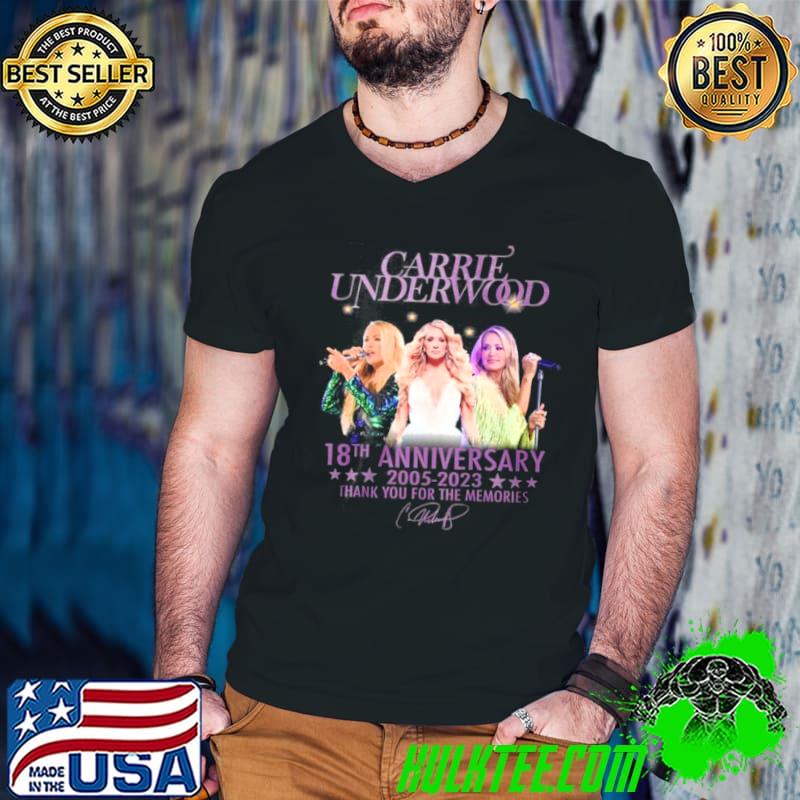 Carrie Underwood 18th Anniversary 2005 – 2023 Thank You For The Memories Shirt