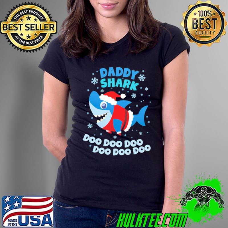 Daddy Shark Doo Doo Doo Christmas For Dad Shirt