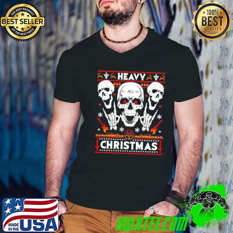 Death Black Metal Rocker Horns Christmas Shirt