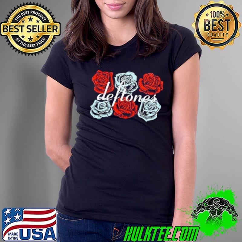 Deftones Red & Blue Roses shirt