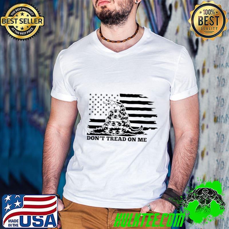 Don't tread on me snake american flag T-Shirt