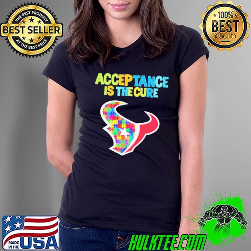 Houston Texans Autism Awareness Acceptance is The Cure Shirt