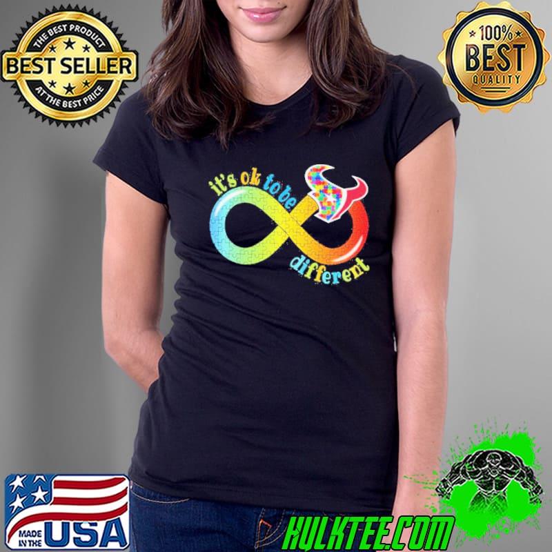 Houston Texans Autism Awareness Infinity It’s ok to be Different shirt