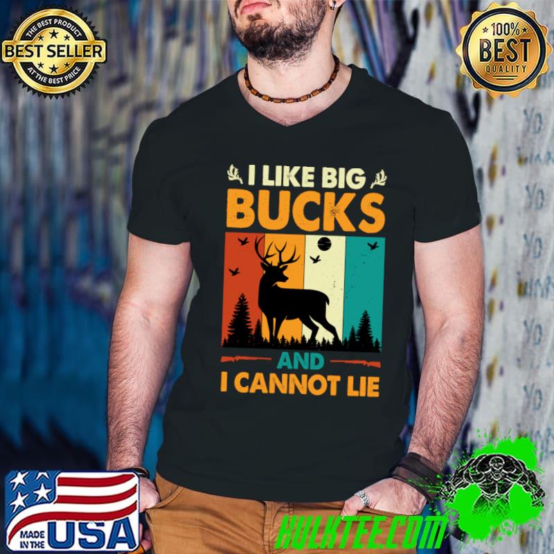 I Like Big Bucks and I Cannot Lie Hunting Vintage T-Shirt Guys V Neck I Like Big Bucks and I Cannot Lie Hunting Vintage T-Shirt Guys V Neck