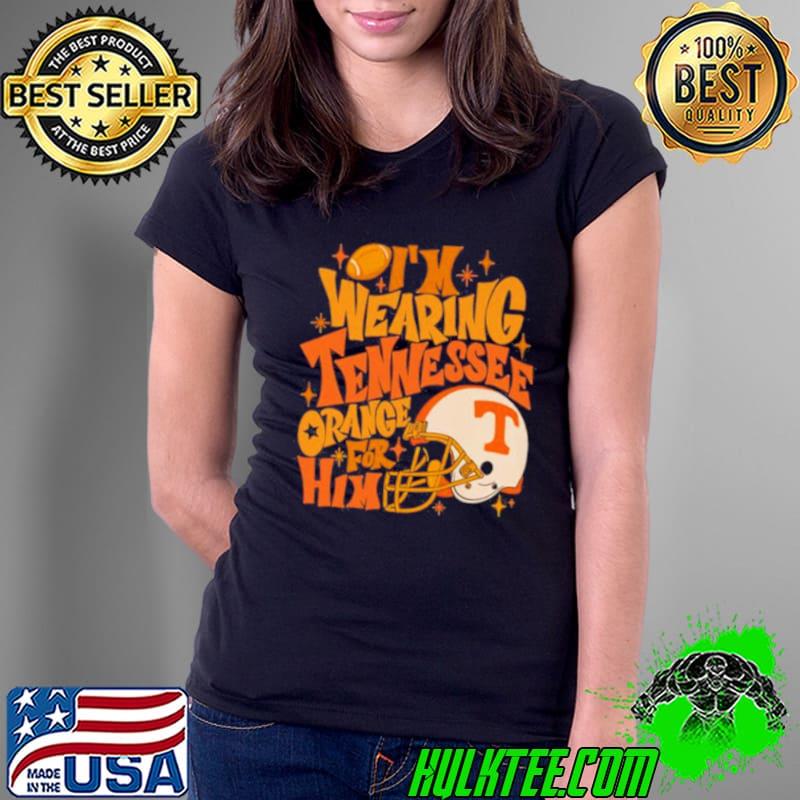 I’m Wearing Tennessee Orange For Him Tennessee Volunteers Helmet Shirt Ladies Tee I’m Wearing Tennessee Orange For Him Tennessee Volunteers Helmet Shirt Ladies Tee