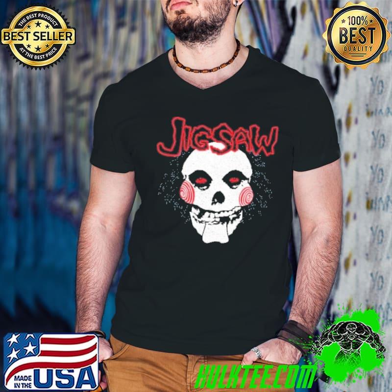 Jigsaw Horrow Movie Shirt Guys V Neck Jigsaw Horrow Movie Shirt Guys V Neck
