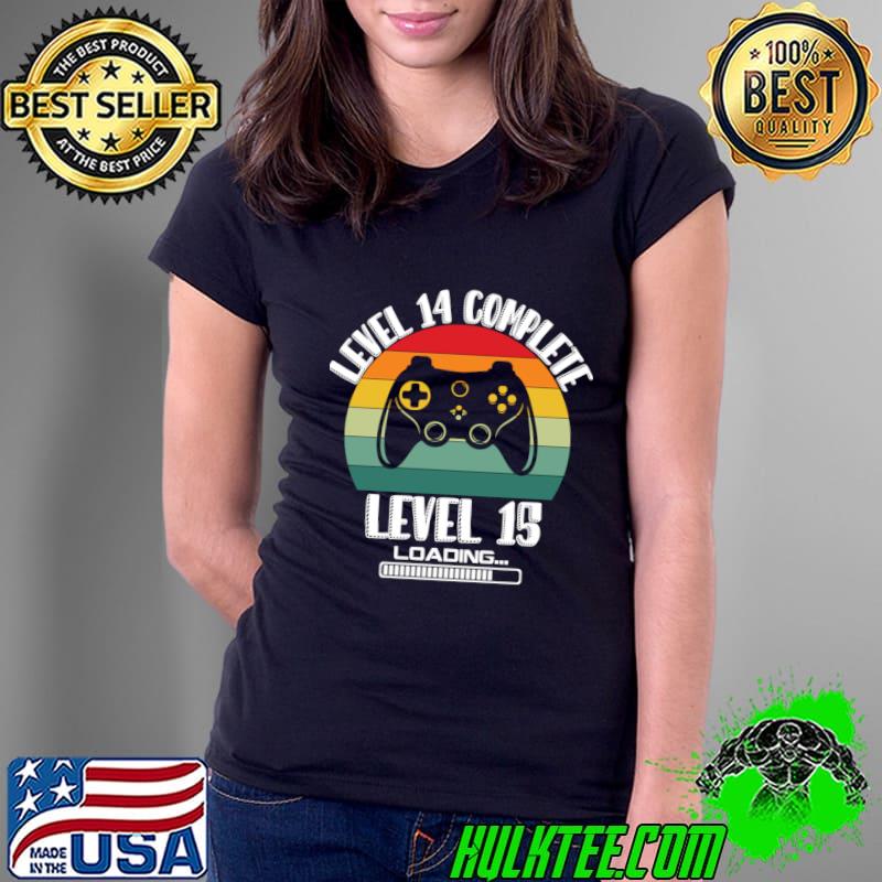 Level 6 Complete Level 7 Loading 6th Birthday Video Gamer Vintage T-Shirt