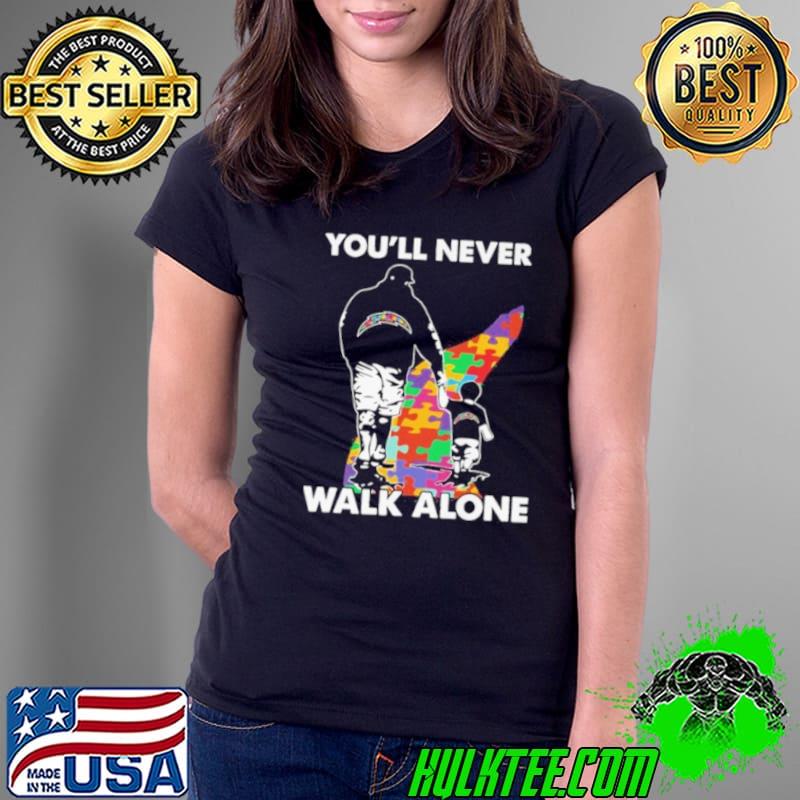 Los Angeles Chargers You’ll Never Walk Alone Dad And Son Autism Shirt Los Angeles Chargers You’ll Never Walk Alone Dad And Son Autism Shirt