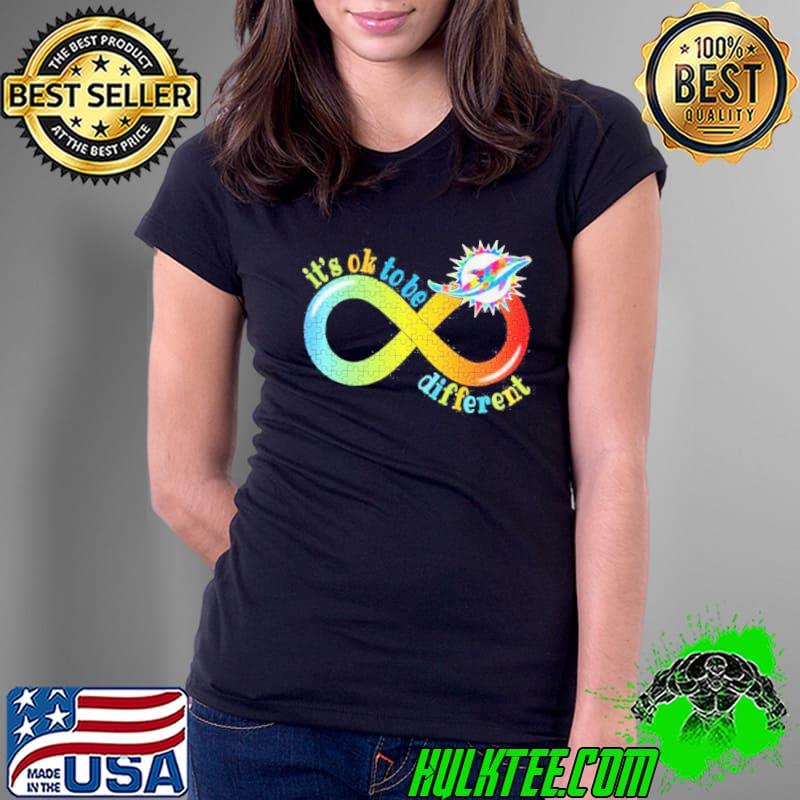 Miami Dolphins Autism Awareness Infinity It’s ok to be Different shirt