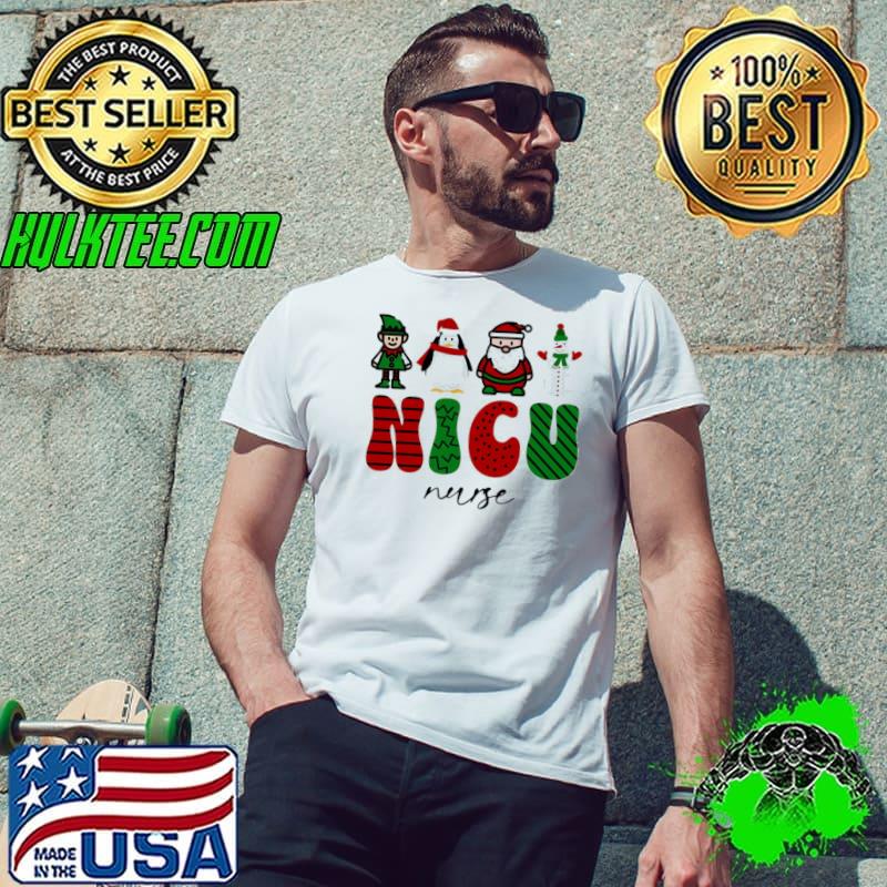 Nicu Nurse Christmas ELF Penguin Santa Snowman Shirt Unisex Nicu Nurse Christmas ELF Penguin Santa Snowman Shirt Unisex