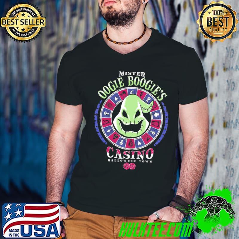 Oogie’s Casino Halloween Mister Oogie Boogie's Shirt Guys V Neck Oogie’s Casino Halloween Mister Oogie Boogie's Shirt Guys V Neck