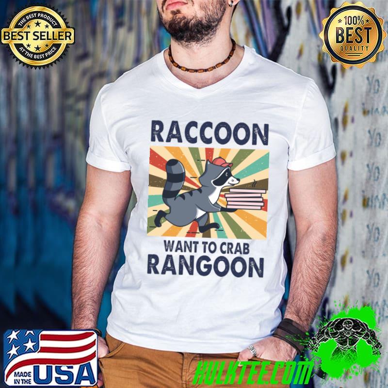 Raccoon Want To Crab Rangoon Pizza Vintage T-Shirt