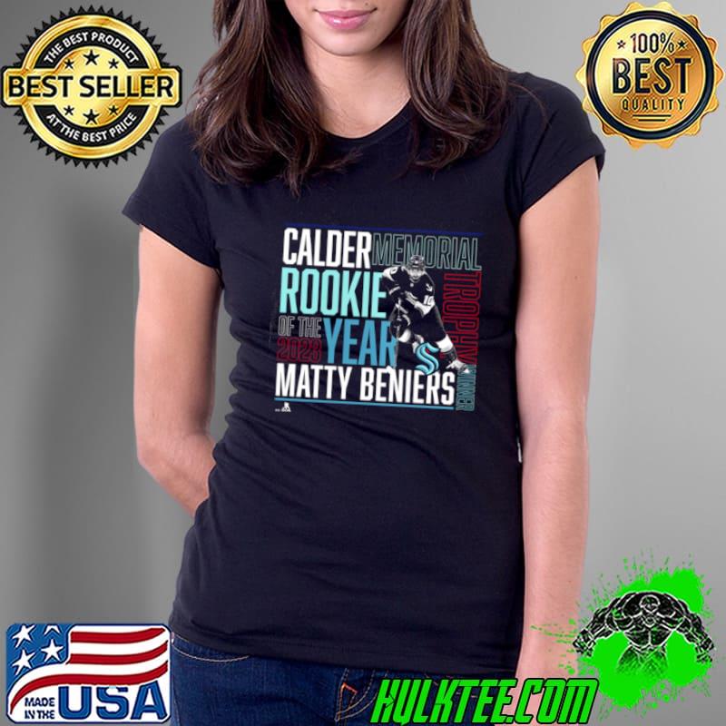 Seattle Kraken Matty beniers 2023 calder memorial rookie of the 2023 year shirt
