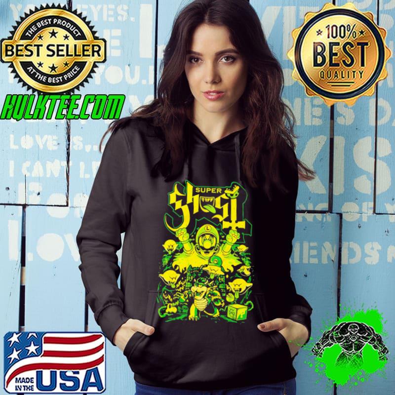 Super Ghost Scream Green Heavy Metal Video Game s Hoodie Super Ghost Scream Green Heavy Metal Video Game s Hoodie