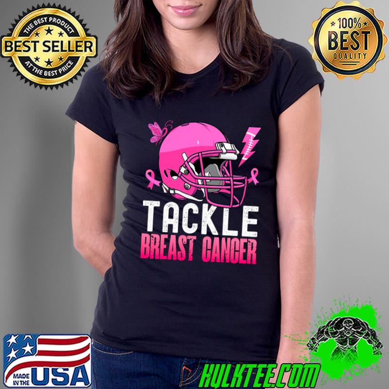 Tackle Football Pink Ribbon Breast Cancer Awareness T-Shirt Tackle Football Pink Ribbon Breast Cancer Awareness T-Shirt