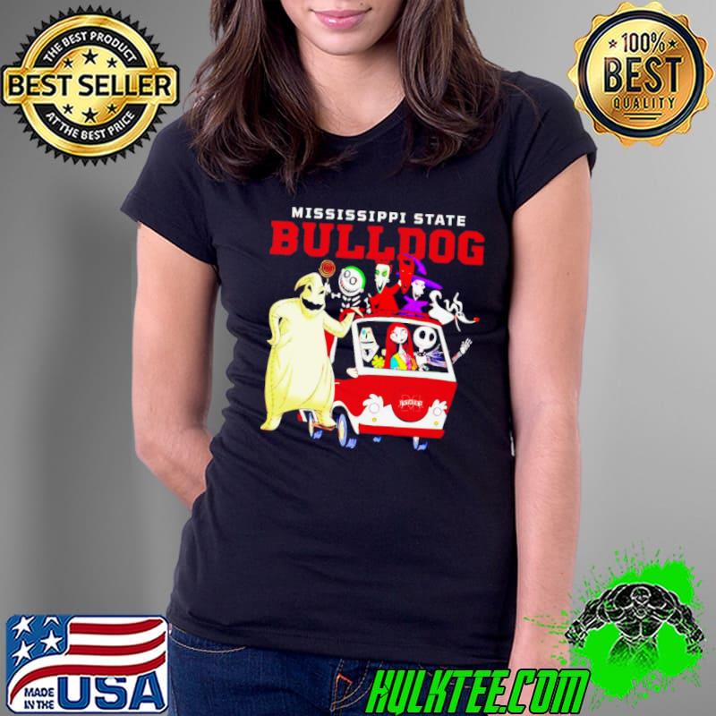 The Nightmare Before Christmas characters Mississippi State Bulldogs on the car shirt