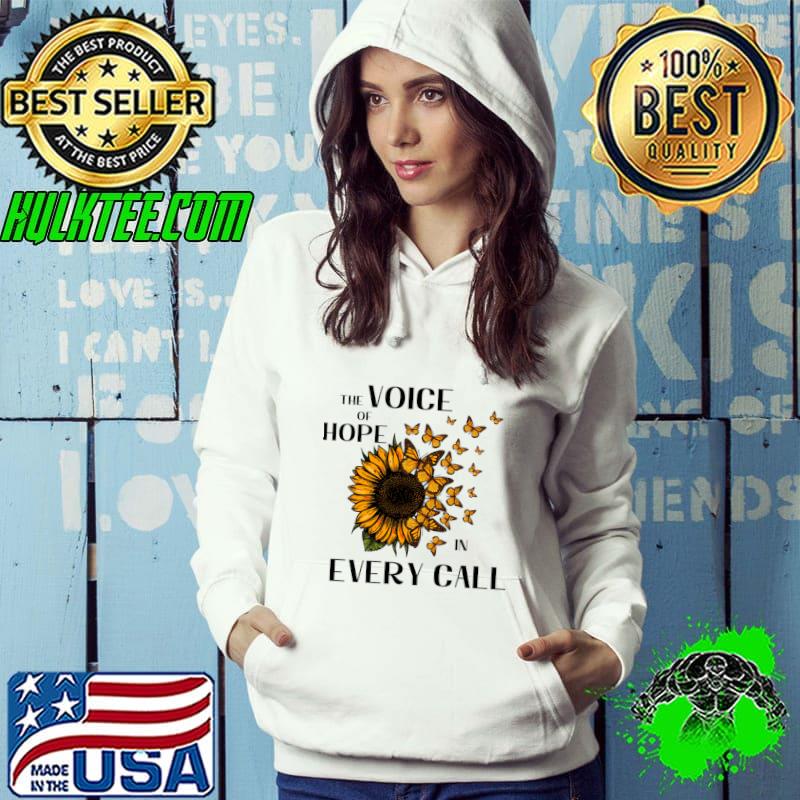 The Voice Of Hope every Call 911 Police Dispatcher Sunflower for Sheriff Dispatch T-Shirt Hoodie The Voice Of Hope every Call 911 Police Dispatcher Sunflower for Sheriff Dispatch T-Shirt Hoodie