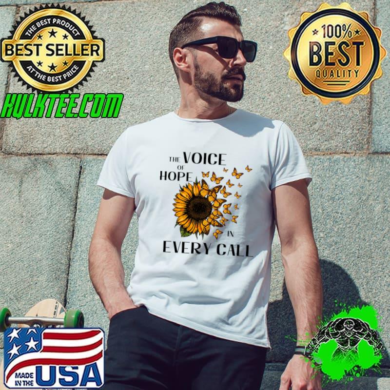 The Voice Of Hope every Call 911 Police Dispatcher Sunflower for Sheriff Dispatch T-Shirt Unisex The Voice Of Hope every Call 911 Police Dispatcher Sunflower for Sheriff Dispatch T-Shirt Unisex