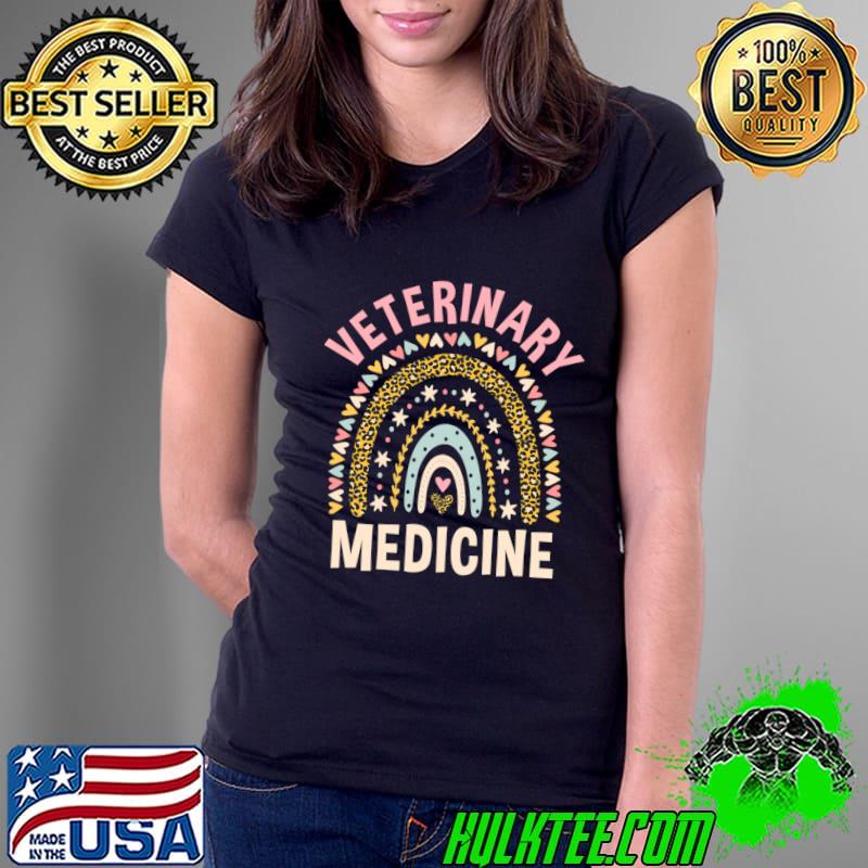 Veterinary Medicine Veterinarian Appreciation Rainbow Leopard T-Shirt