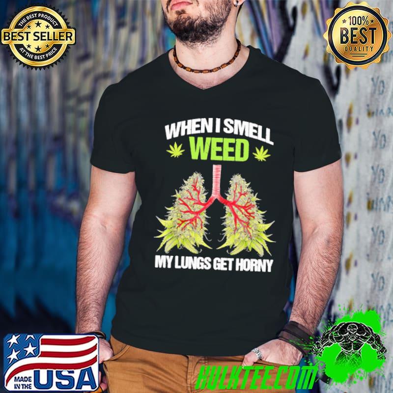 When i smell weed my lungs get horny s Guys V Neck When i smell weed my lungs get horny s Guys V Neck