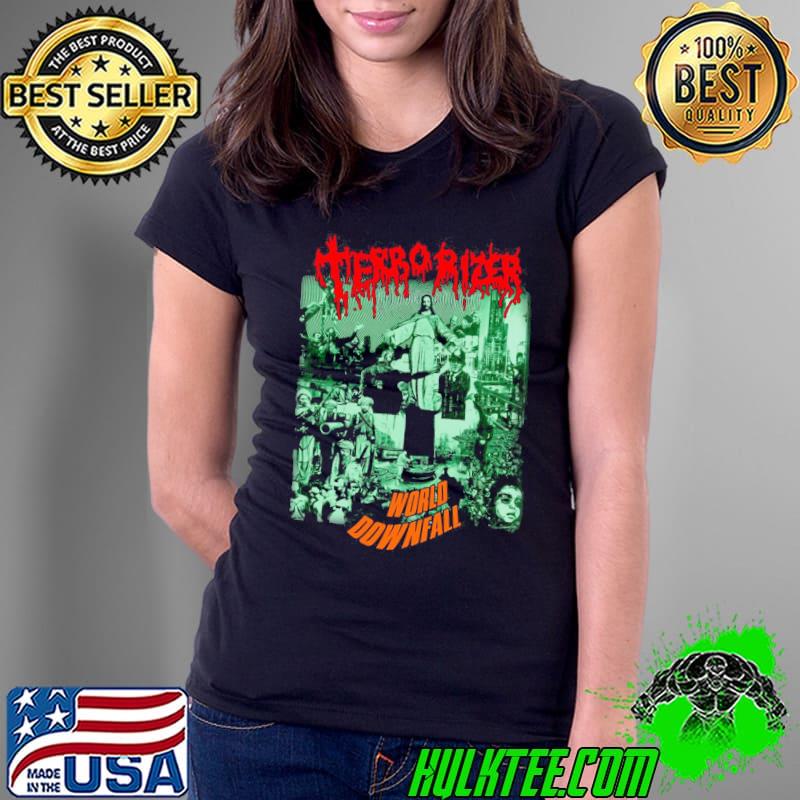 World Downfall By Terrorizer Old School Death Grind Metal shirt
