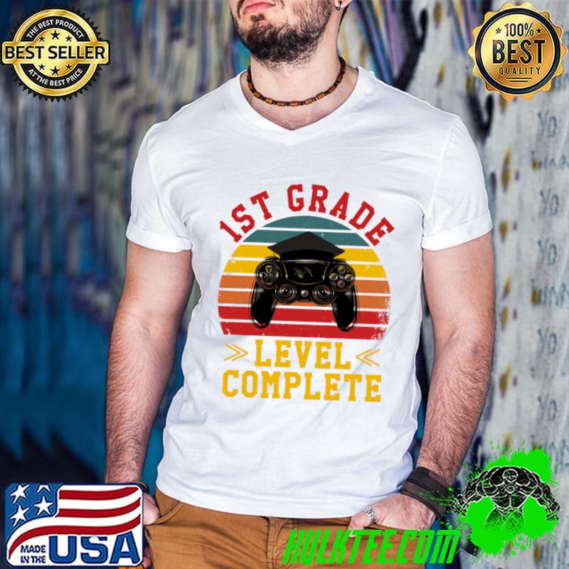 1st grade level complete video game vintage school T-Shirt 1st grade level complete video game vintage school T-Shirt