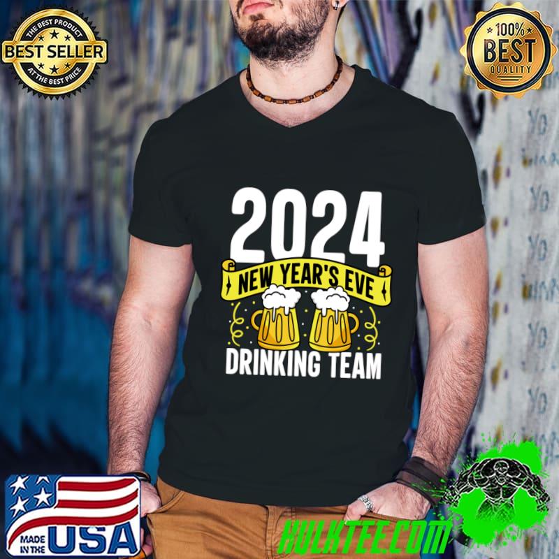 2024 New Year's Eve Drinking Team Beer Happy New year T-Shirt Guys V Neck 2024 New Year's Eve Drinking Team Beer Happy New year T-Shirt Guys V Neck