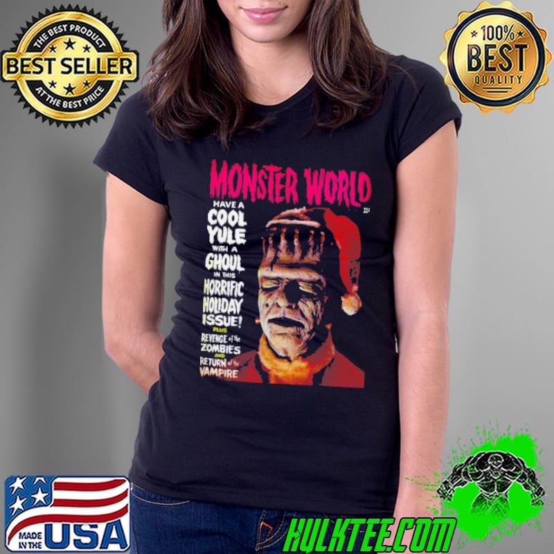 Another Great Monster World Magazine Christmas Cover s Ladies Tee Another Great Monster World Magazine Christmas Cover s Ladies Tee