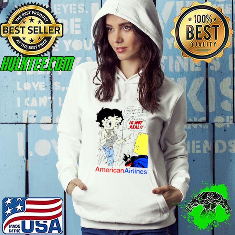 Betty boop and Bart Simpson American airlines s Hoodie Betty boop and Bart Simpson American airlines s Hoodie
