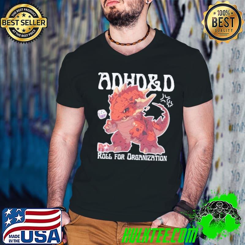 Black or Navy ADHD&D Roll for Organization Shirt Guys V Neck Black or Navy ADHD&D Roll for Organization Shirt Guys V Neck