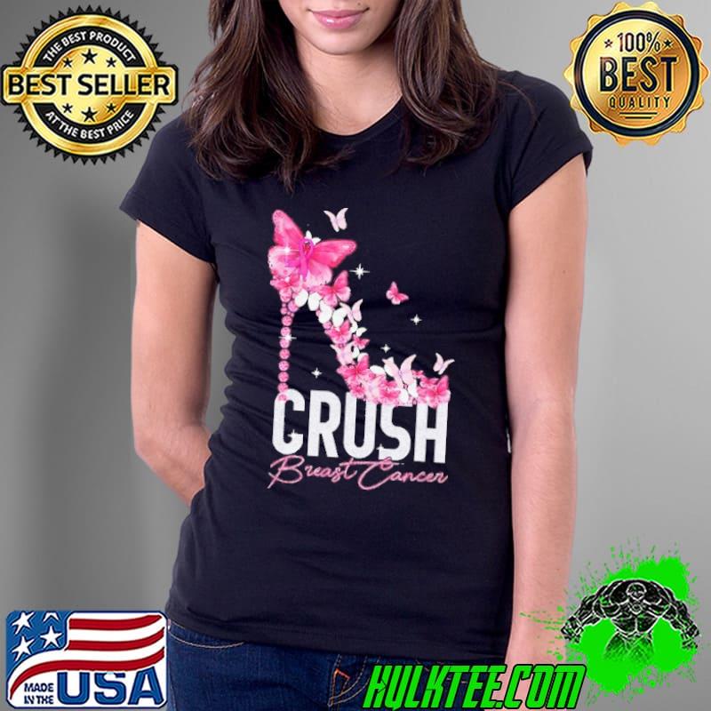 Breast Cancer Awareness High Heel Butterflies shirt