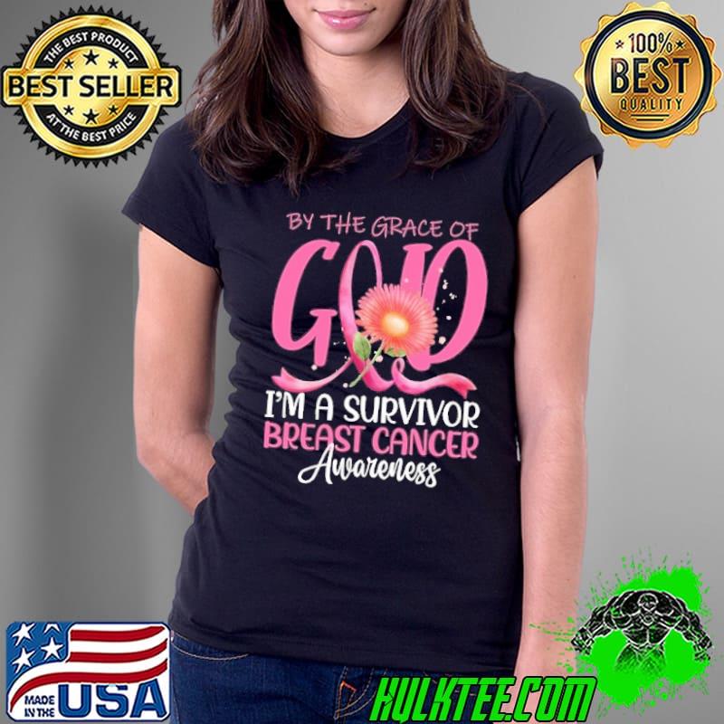 By the grace of god a survivor breast cancer daisy shirt