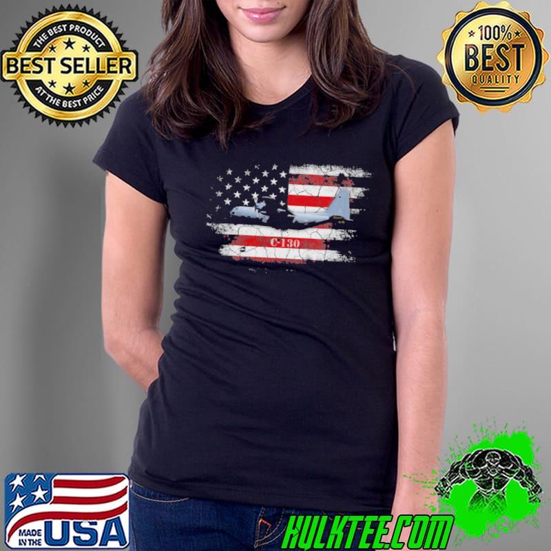 C-130 T-Shirt- Combat Air Force Veterans Day Shirt
