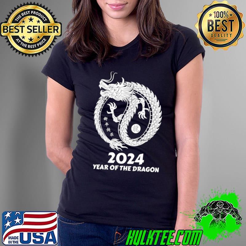 Chinese Lunar Year of the dragon 2024 happy new year T-Shirt Ladies Tee Chinese Lunar Year of the dragon 2024 happy new year T-Shirt Ladies Tee