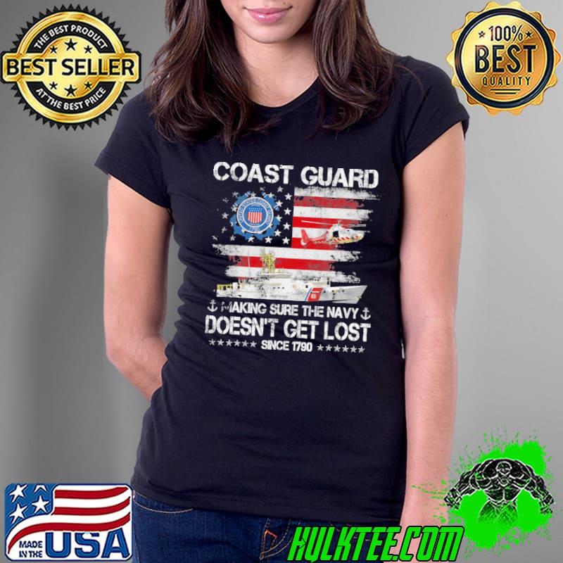 Coast Guard Veteran T-Shirt, Uscg American Flag Veterans Day Shirt