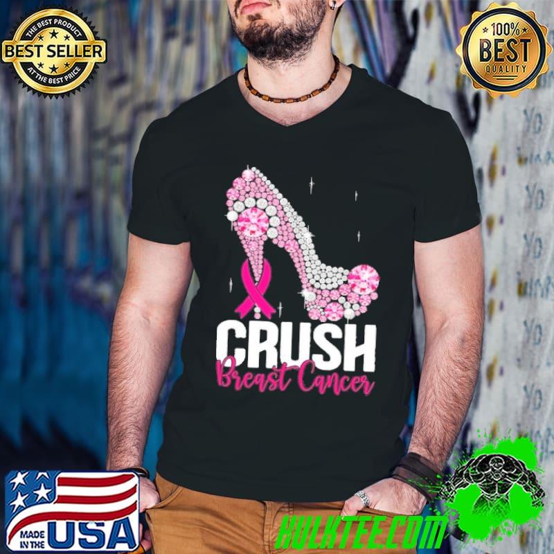 Crush Breast Cancer Awareness High Heel s Guys V Neck Crush Breast Cancer Awareness High Heel s Guys V Neck