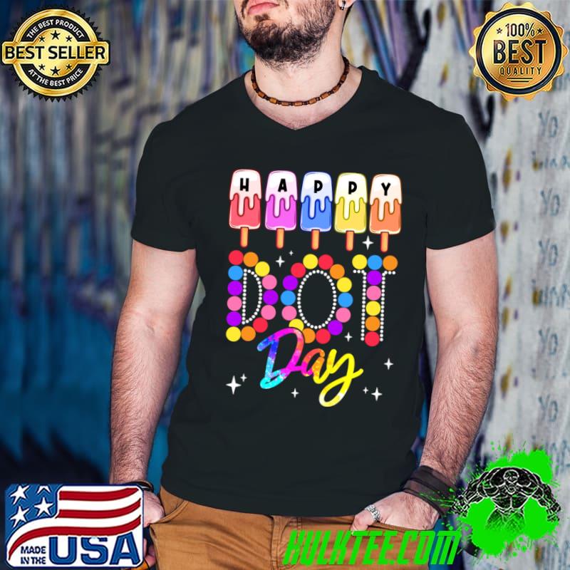 Dot Day International Happy Dot Day Teacher T-Shirt Guys V Neck Dot Day International Happy Dot Day Teacher T-Shirt Guys V Neck