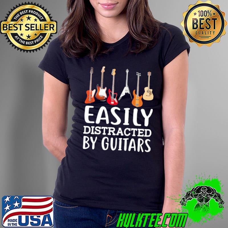 Easily distracted by guitar shirt