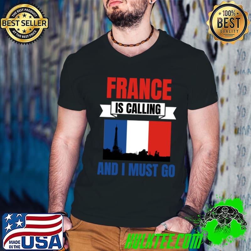 France Is Calling And I Must Go Flag T-Shirt Guys V Neck France Is Calling And I Must Go Flag T-Shirt Guys V Neck