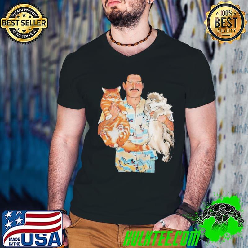 Freddie Mercury hug cats shirt