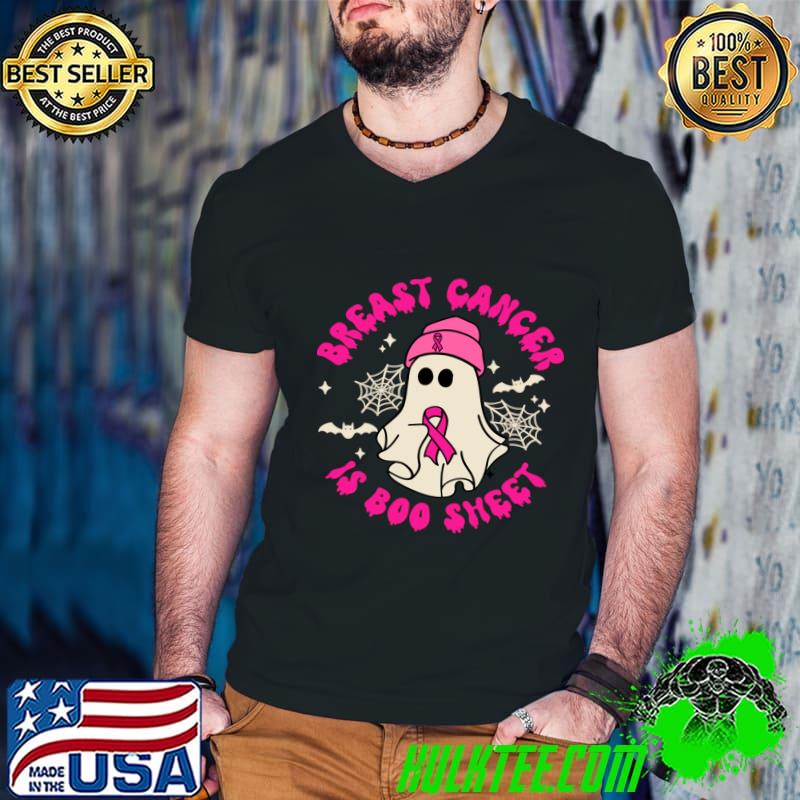 Halloween Breast Cancer is Boo Sheet bats T-Shirt