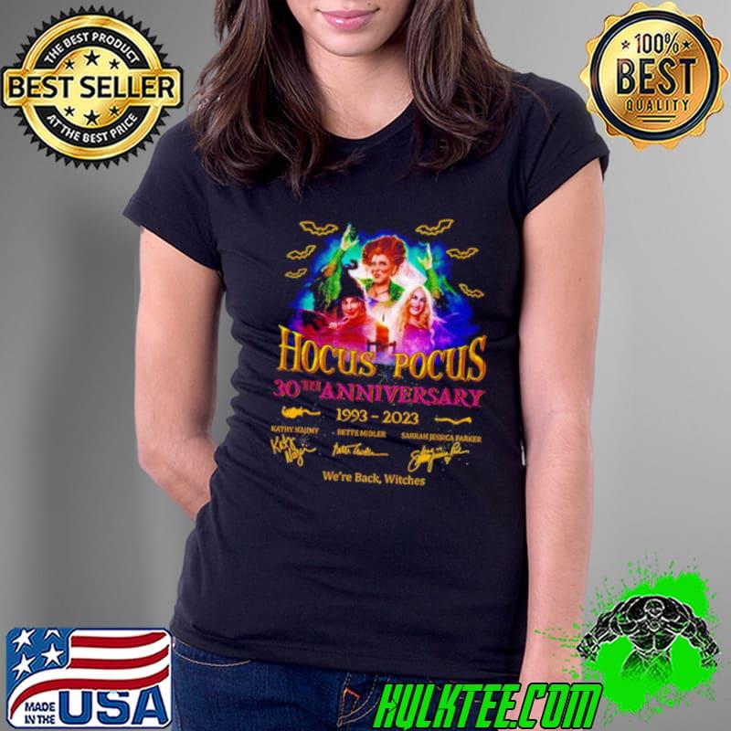 Halloween Hocus Pocus 30th anniversary 1993 2023 We’re Back Witches Signatures Shirt