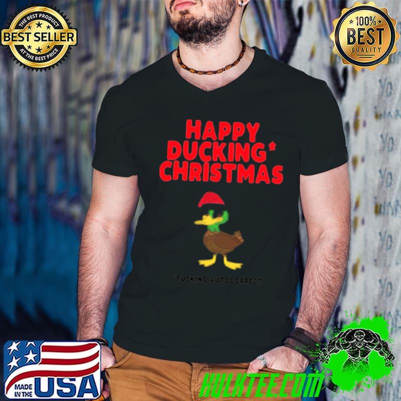 Happy Ducking Christmas Shirt Guys V Neck Happy Ducking Christmas Shirt Guys V Neck
