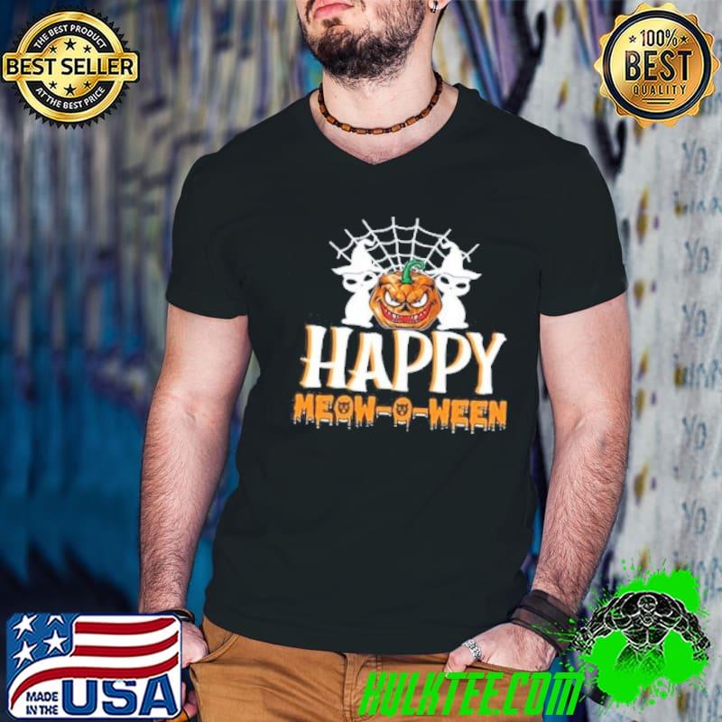 Happy Meow-o-ween Shirt Guys V Neck Happy Meow-o-ween Shirt Guys V Neck