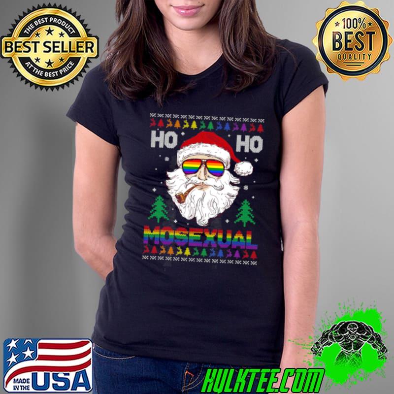 Ho Ho Ho Mosexual Gay Santa Lgbt Pun shirt